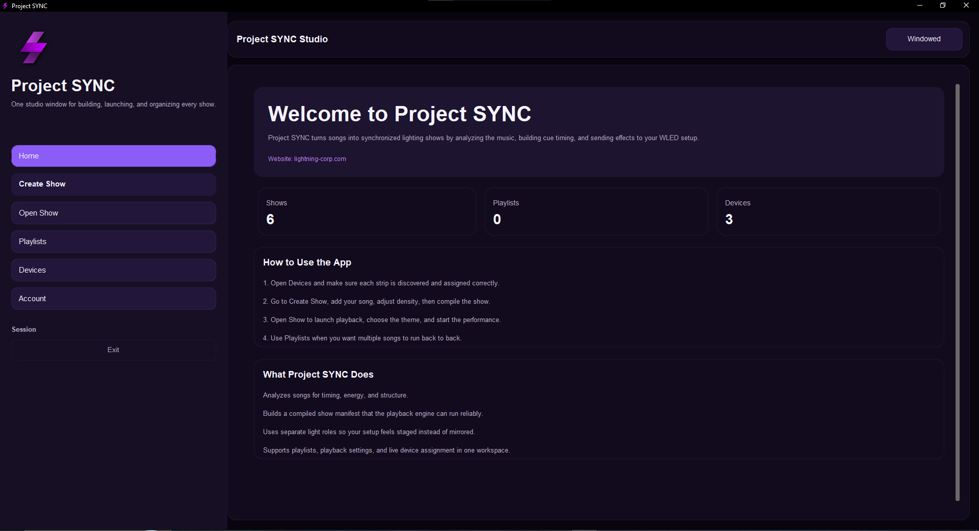 Project SYNC – Lightning Corporation